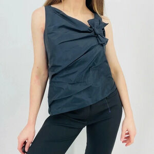 Pauw Amsterdam Asymmetrical Tank Top Blouse in Dark Gray / Black Size 1